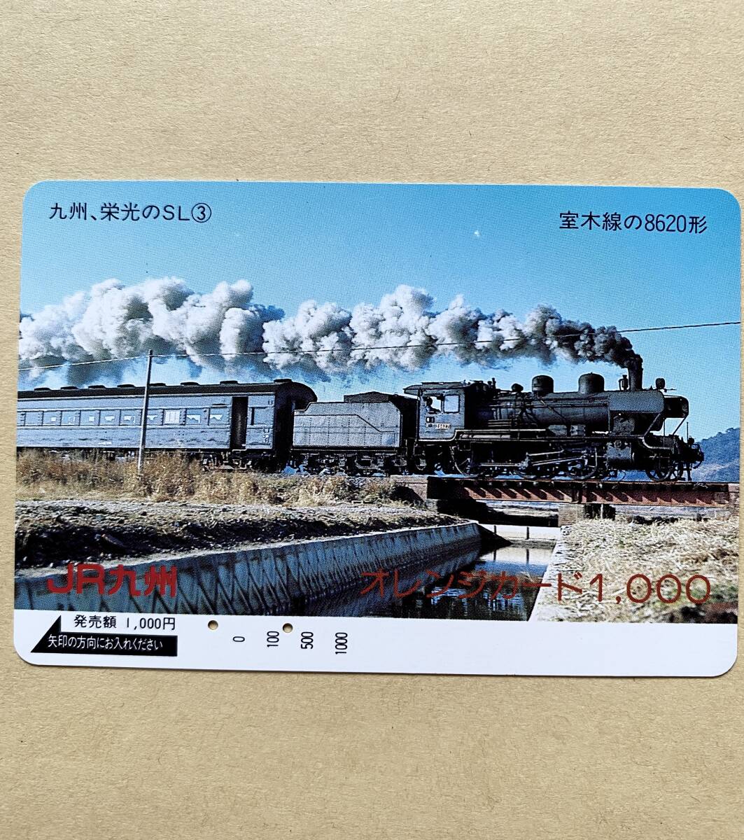 【使用済】 SLオレンジカード JR九州 九州、栄光のSL③ 室木線の8620形拍卖