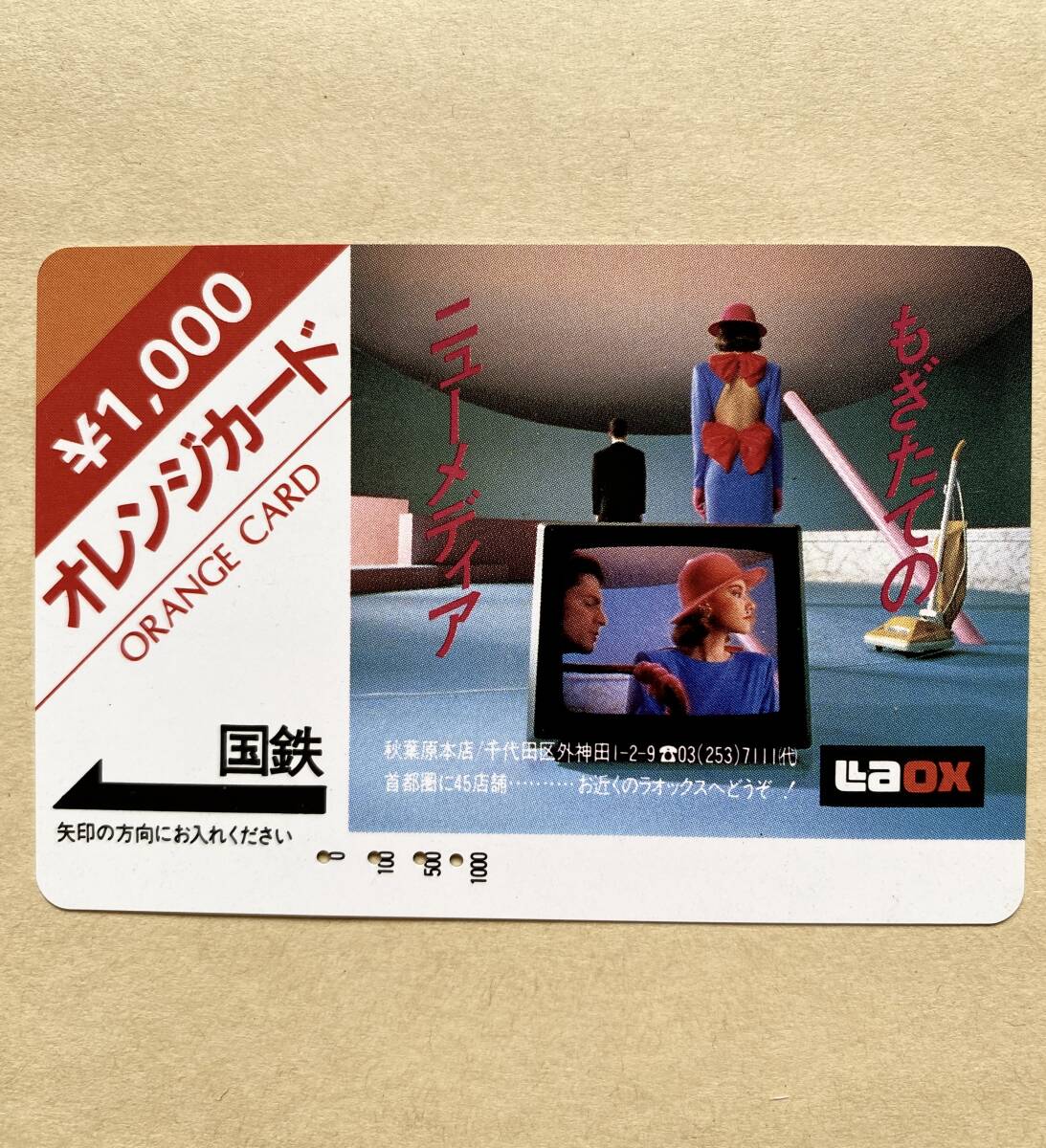 【使用済】 オレンジカード 国鉄 ラオックス拍卖