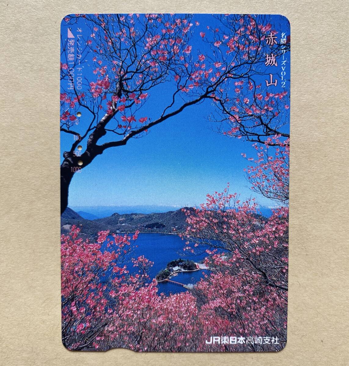 【使用済】 オレンジカード JR東日本 名勝シリーズ VOL.2 赤城山 花拍卖