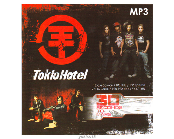 TOKIO HOTEL & 30 SECONDS TO MARS/ 大全集 136曲 MP3CD☆拍卖