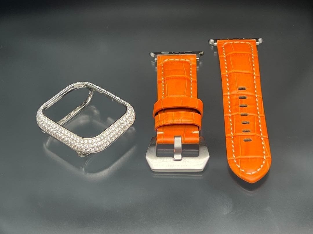 アップルウォッチ czダイヤモンドベゼルケース レザーベルト 49mm 45mm 44mm 41mm40mm ウルトラ拍卖