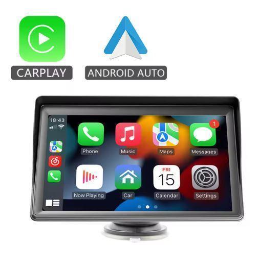 送料無料 7インチ オーディオモニター Android Auto appleCarplay マルチメディアビデオプレーヤー ディスプレイ タッチスクリーン拍卖