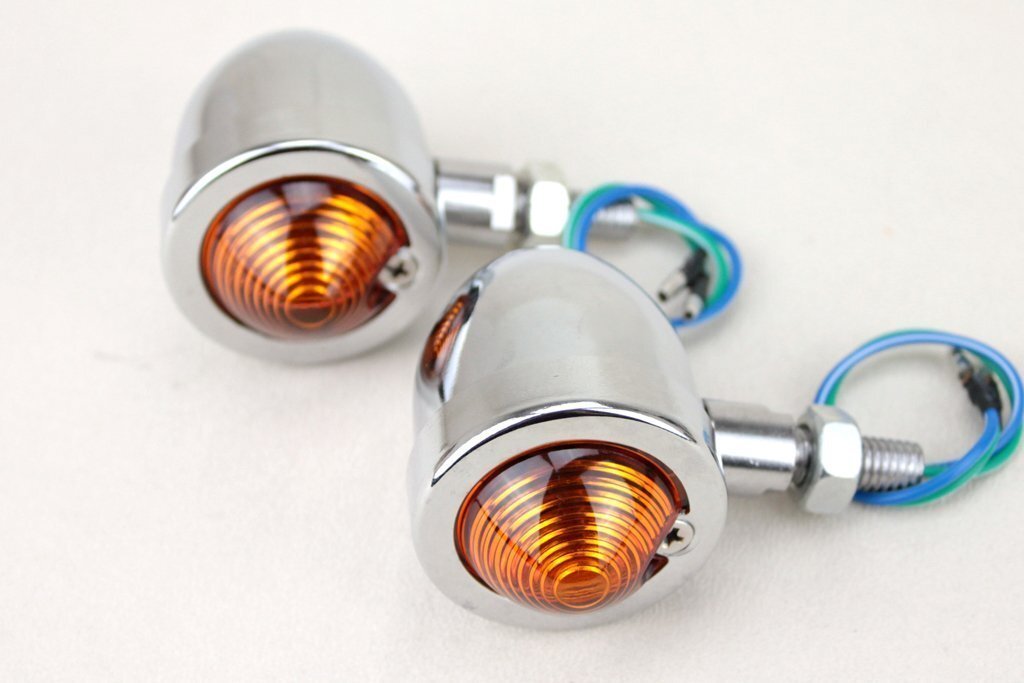 メッキ バレットウインカー2個INTROUDER CLASSIC BOULEVARD400イントルーダー ブルバード デスペラード サベージ アメリカン拍卖