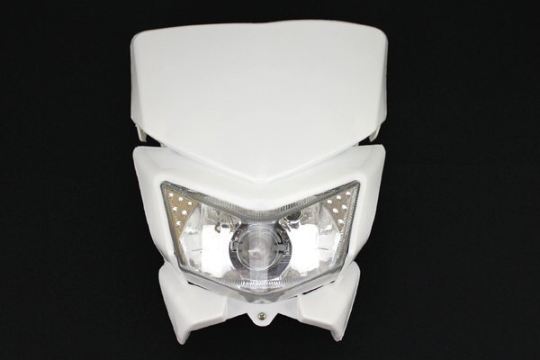 Dトラッカー125 KLX250ヘッドライトカウル 白 KDX125SR KSR110 KDX250 ホワイト ビキニカウル拍卖