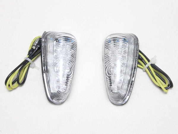 送料無料!! 貼り付けエアロLEDウインカー クリア 2個セットCBR600RR VFR800 CBR1000RR CBR1100XX VFR750F VFR400R VTR1000F拍卖