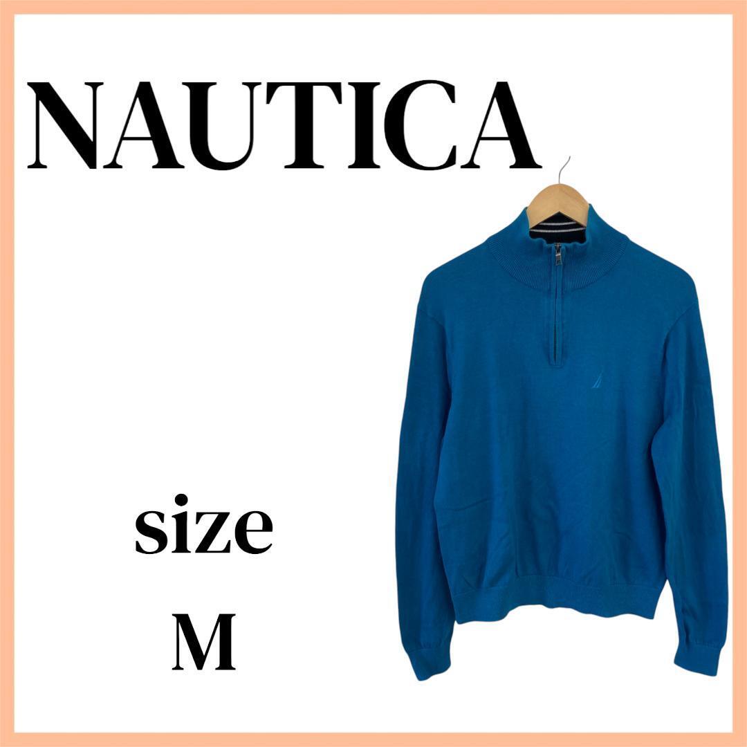 NAUTIKA ノーティカ ハーフジップアップトップス シアン色 Мサイズ拍卖