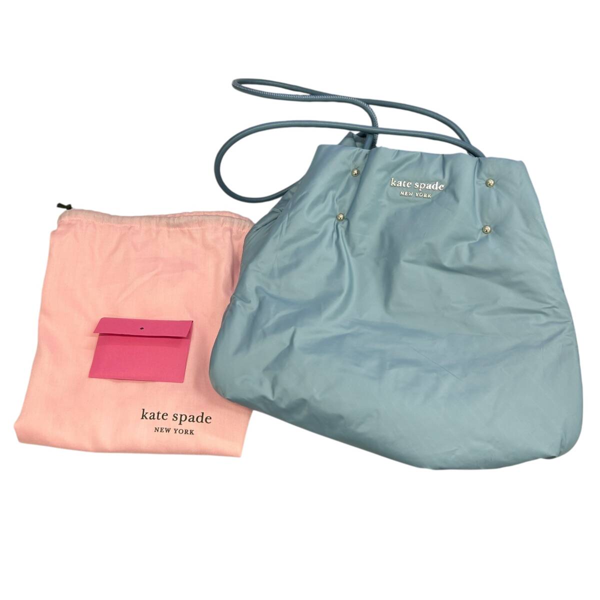 ◎中古品◎ kate spade ケイトスペード 20AW エブリシング パフィー ラージ トート ナイロン ブルー レディース coHM3809COA拍卖