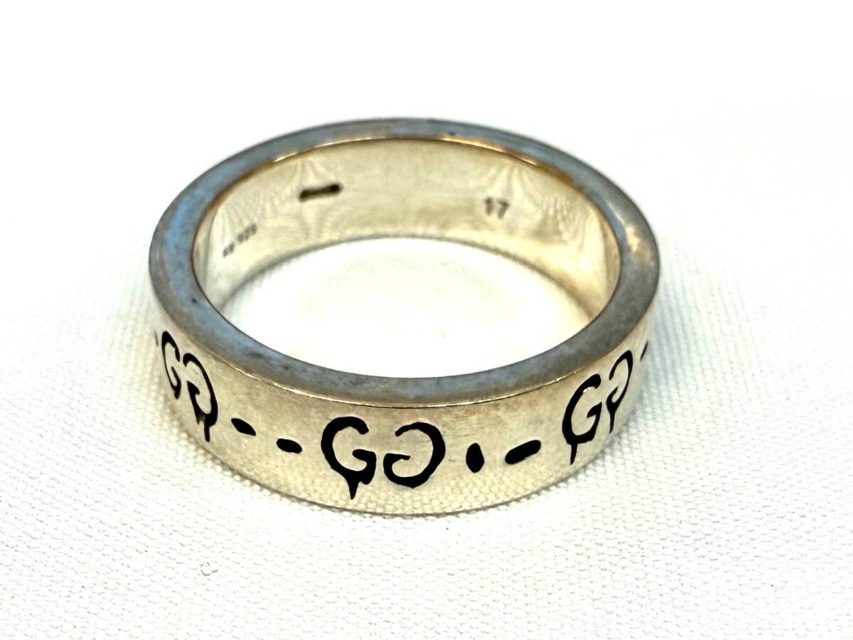 【 中古品 】 GUCCI グッチ アイコン ゴーストリング Ag925 刻印 指輪 サイズ17 重さ7.1g ISSM4597S拍卖