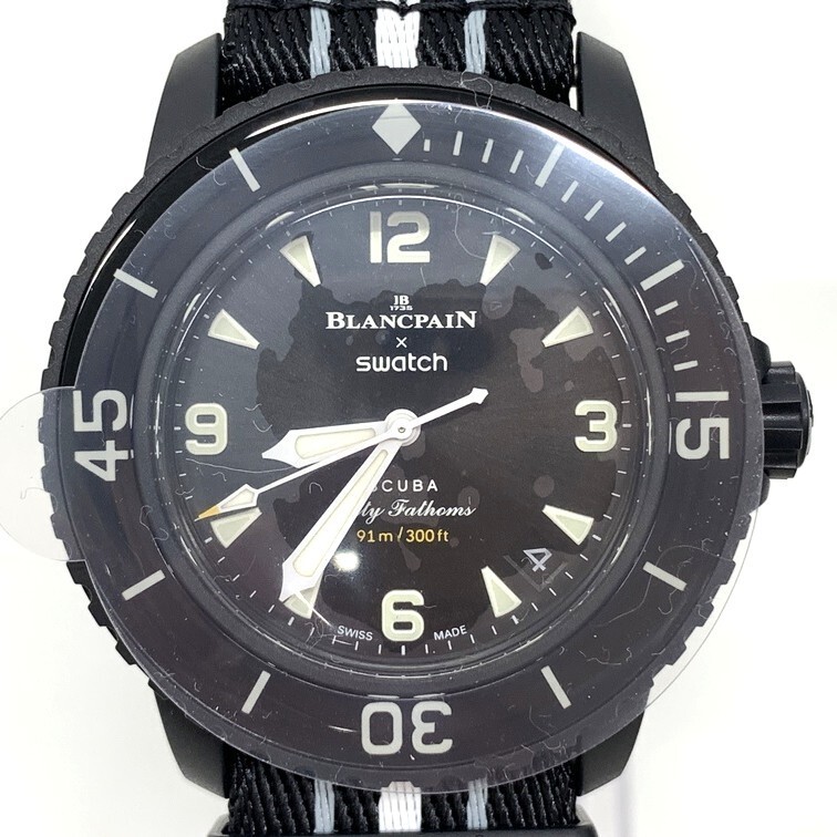 【未使用品】 BLANCPAIN SWATCH OCEAN OF STORMS ブランパン×スウォッチ オーシャンオブストームズ 箱付き 腕時計 AEN10591GI拍卖