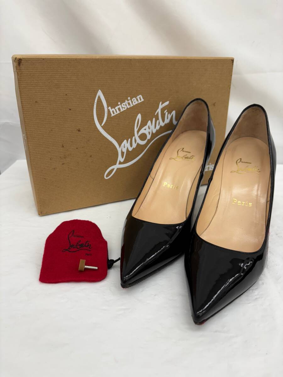 【中古品】クリスチャンルブタン Christian Louboutin パンプス ブラック 箱付き 37サイズ ブランド YKT1778Y拍卖