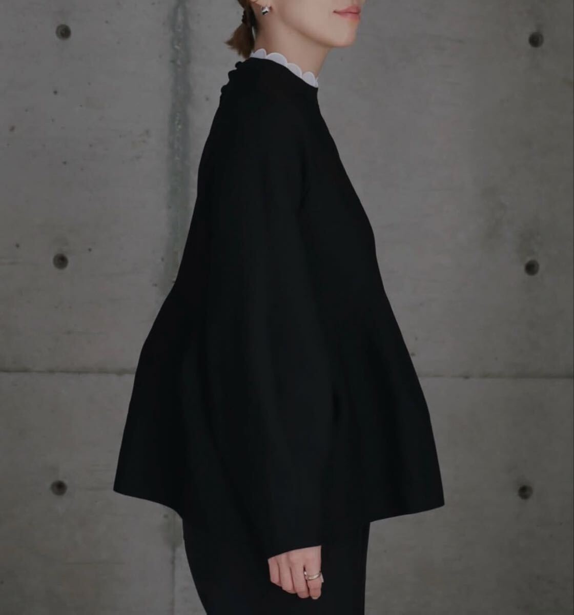 【ella】scallop collar knit (black)_iena拍卖