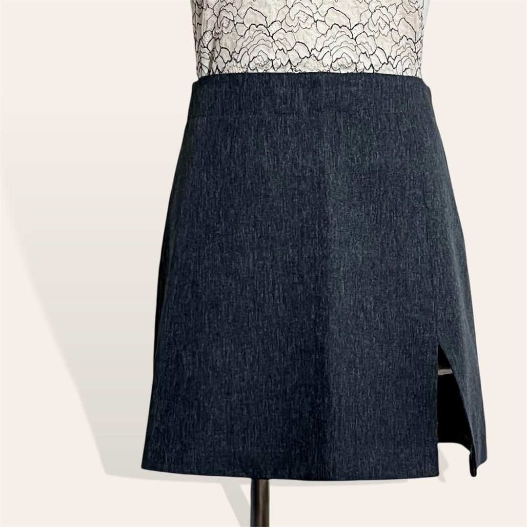 美品 ビーシービージーマックスアズリア グレー レイヤード サイドスリット 台形 ミニスカート 3・S レディース 2131拍卖