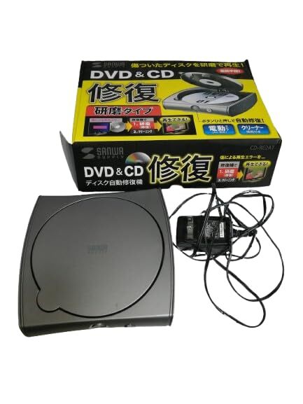 サンワサプライ ディスク自動修復機(研磨タイプ) CD/DVD対応 CD-RE2AT_Y287K50563_現状品拍卖