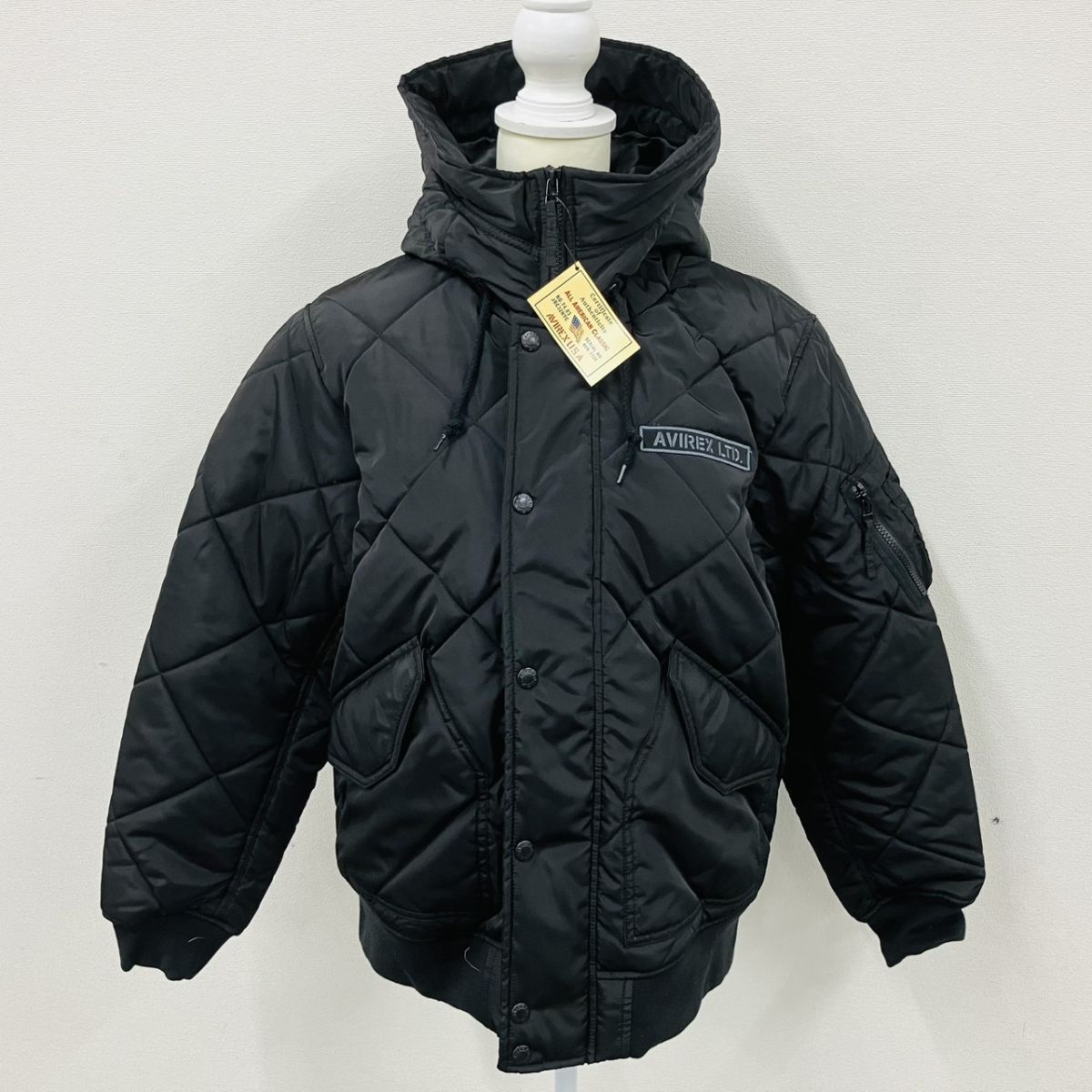 T031-Z22-594【タグ付き】AVIREX U.S.A アヴィレックス No.74.03 Lサイズ フライトジャケット アウター メンズ ブラック 6112175 SA拍卖