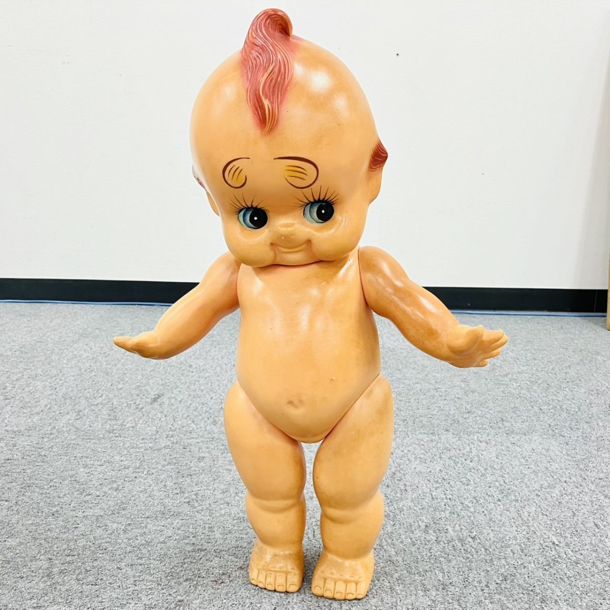 S332-Z16-1309 キューピー キューピー人形 大 緑羽 ソフビ 高さ約65cm 横幅約43cm 置物 昭和レトロ SA拍卖