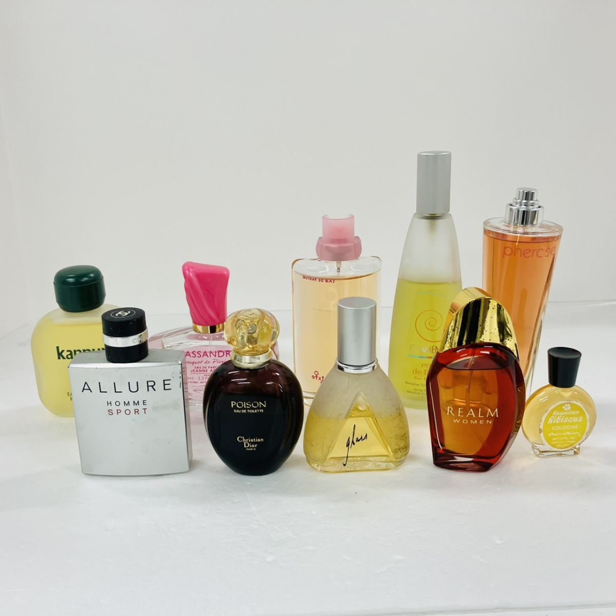 S330-666 ■ CHANEL REALM kanpur CASSANDRA Christian Dior シャネル クリスチャンディオール HOMME SPORT 100ml 香水 10点 まとめ SA拍卖