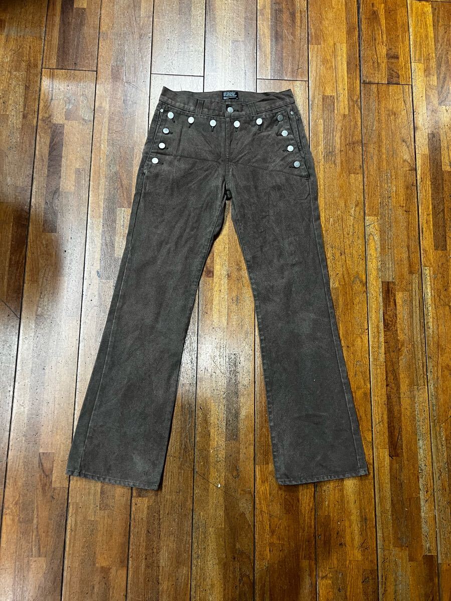 激安 格安 セーラーパンツ パンツ ブーツカット 国産ビンテージ 日本製 ゴルチエ風拍卖