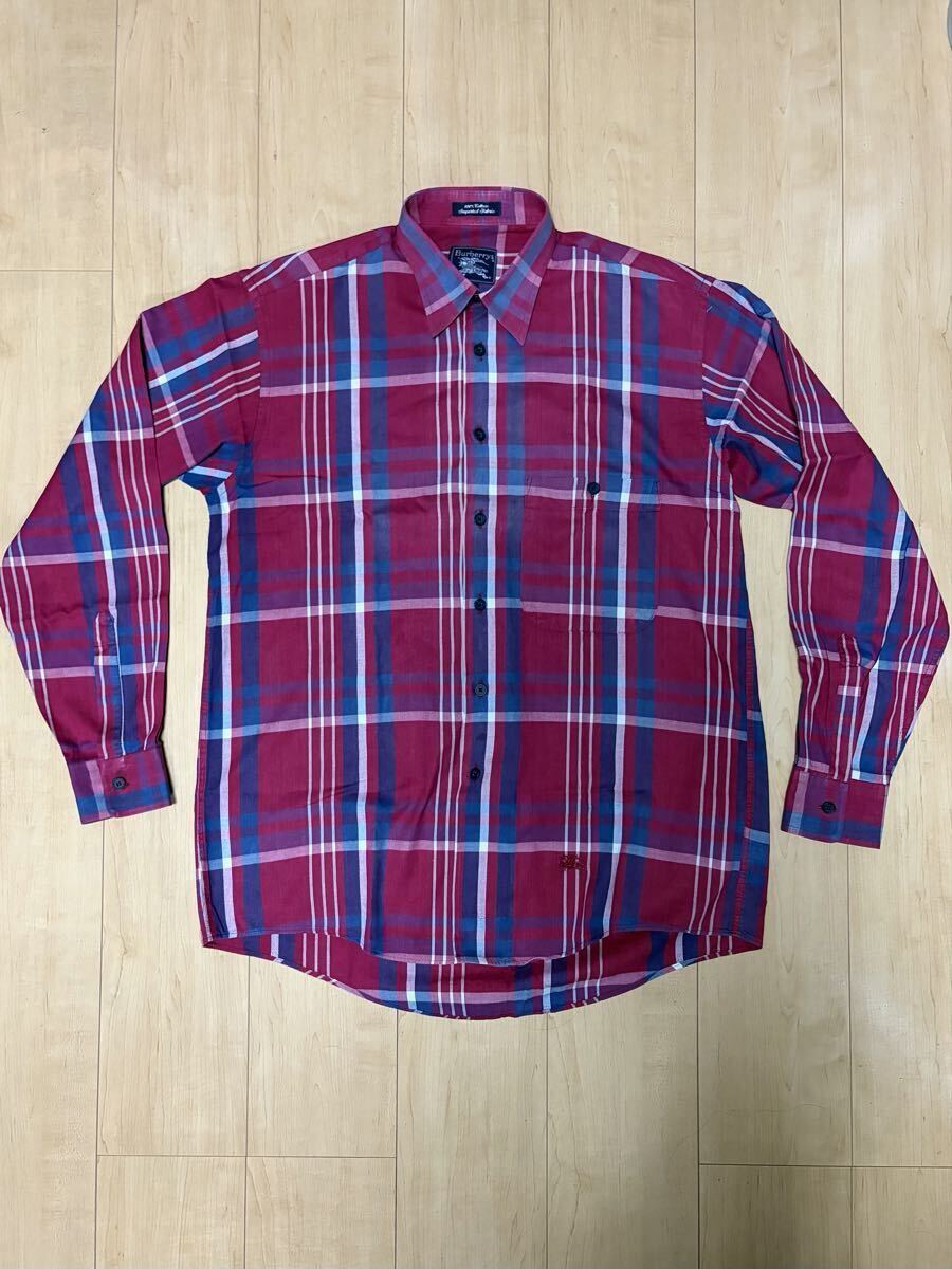 激安 格安 BURBERRY バーバリー usa製 アメリカ製 長袖シャツ ボタンダウンシャツ シャツ チェック柄 長袖 チェックシャツ アメカジ拍卖