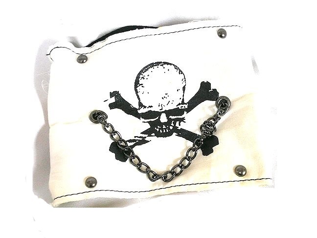 BPN for MEN チェーン付き髑髏デザイン 腕章 ブラックピースナウ メンズ ゴシック PUNK パンク拍卖