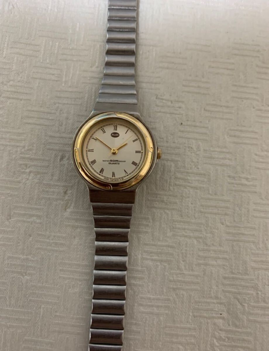 Audi QUARTZ L-13 WATCH アウディ ウォッチ クォーツ腕時計/レディース/部品取り用/動作不動/留め具欠品/小傷汚れ等/ジャンク扱拍卖
