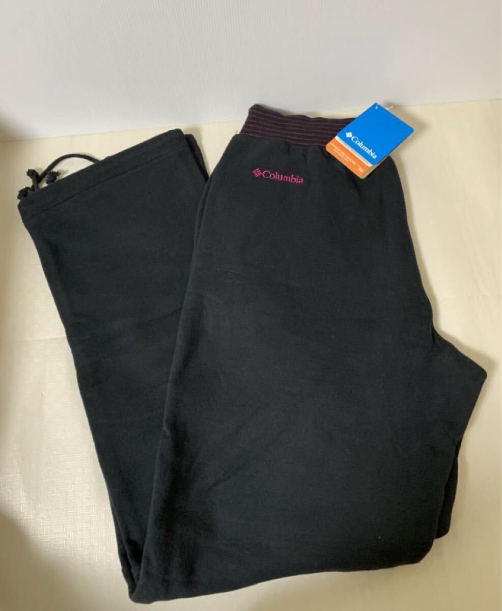 タグ付き Columbia コロンビア スウェットパンツ/タグ記載Mサイズ 胴囲75-81/メンズ/BLACK/ブラック/ピンクポイント拍卖