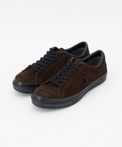 日本製 コンバース ワンスター J  スエード ブラウン/ブラック 26.5cm 8インチ スニーカー 新品 限定カラー拍卖