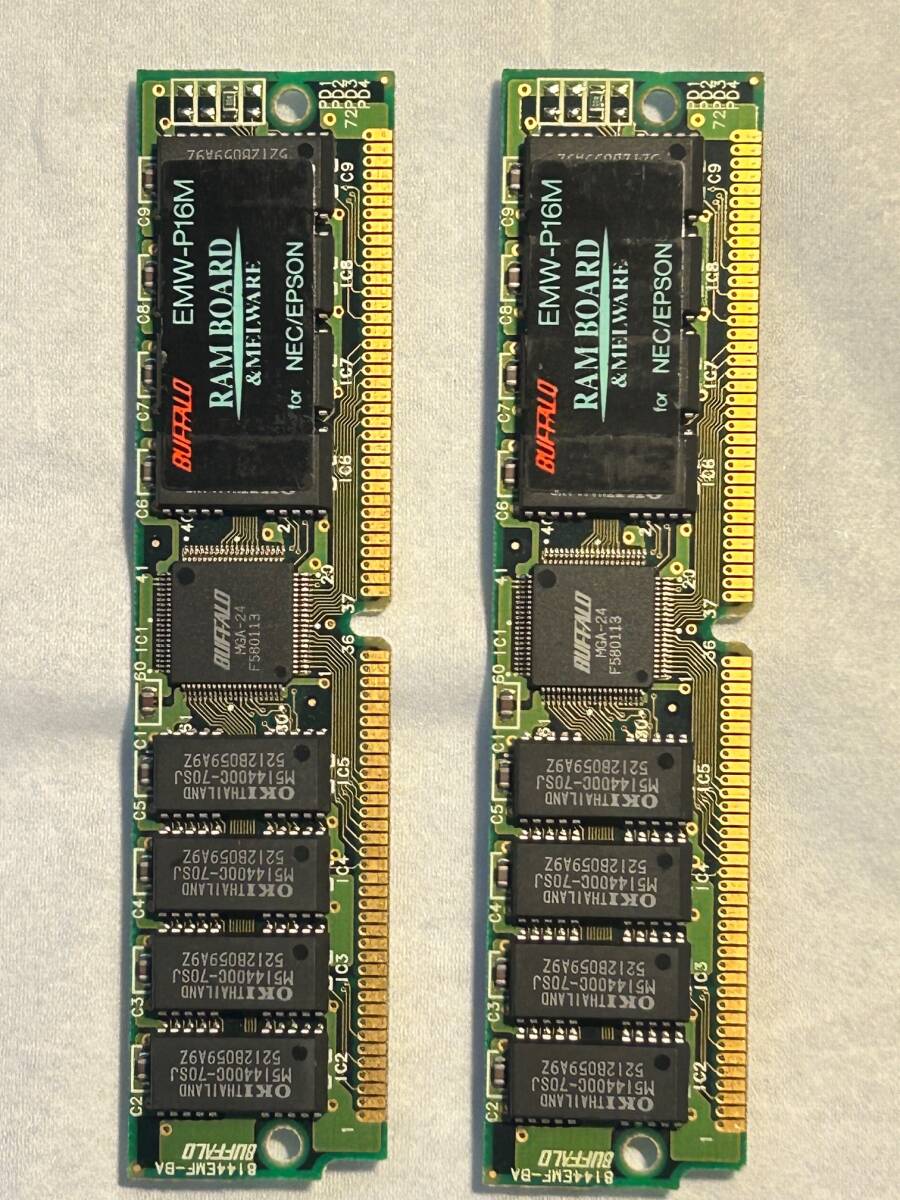 【メモリ】EMW-P16M BUFFALO RAM BOARD&MELWARE for NEC-EPSON 2枚拍卖