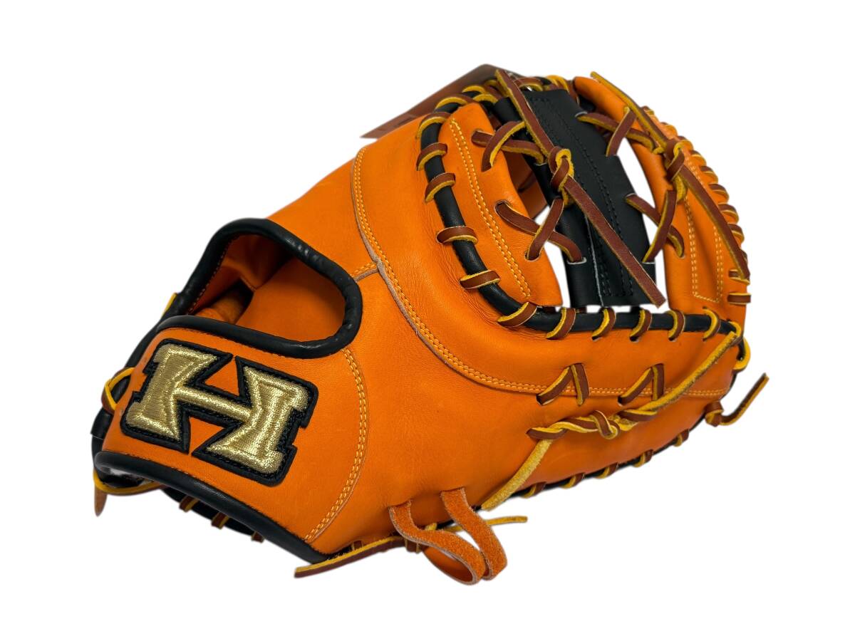 店舗別注 未使用品 HI-GOLD ハイゴールド 一般硬式用ファーストミット 一塁手用 SFM-140 型付け済み拍卖
