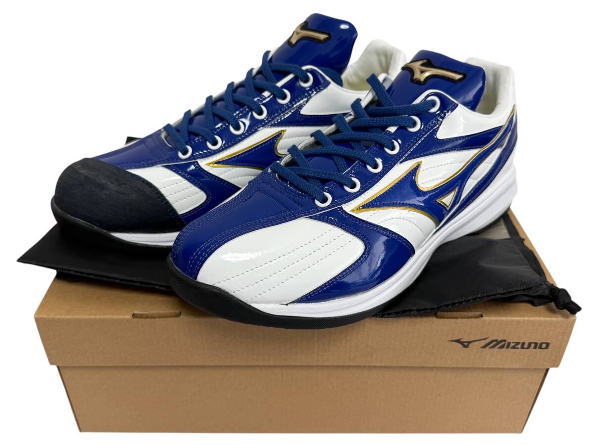 新品未使用 MIZUNOミズノ グローバルエリート オーダートレーニングシューズ アップシューズ 27.5cm 11GB241000 白ブルー G3ソール拍卖