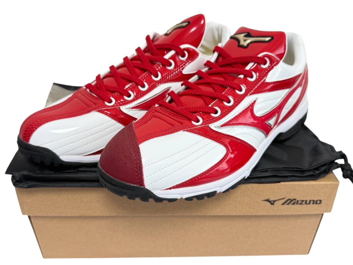 新品未使用 MIZUNOミズノ グローバルエリート オーダートレーニングシューズ アップシューズ 27cm 11GB242000 白赤 コンプリートターフ拍卖