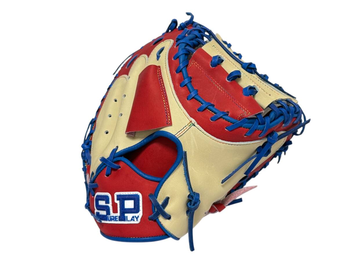 タグ付き未使用品 SURE PLAY シュアプレイ 一般軟式用キャッチャーミット ステアハイド レザー シリーズ Steer Hide Leather SBM-SS2230. 拍卖
