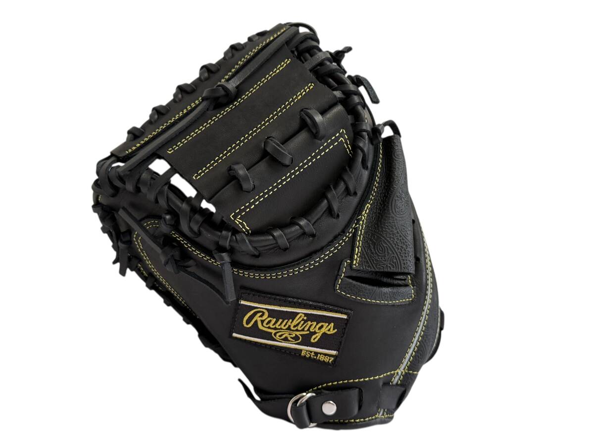 タグ付き未使用品 Rawlingsローリングス 一般軟式用キャッチャーミット ハイパーテック R9 ペイズリー 左投げ 黒 サイズ33 GR3R92AF拍卖