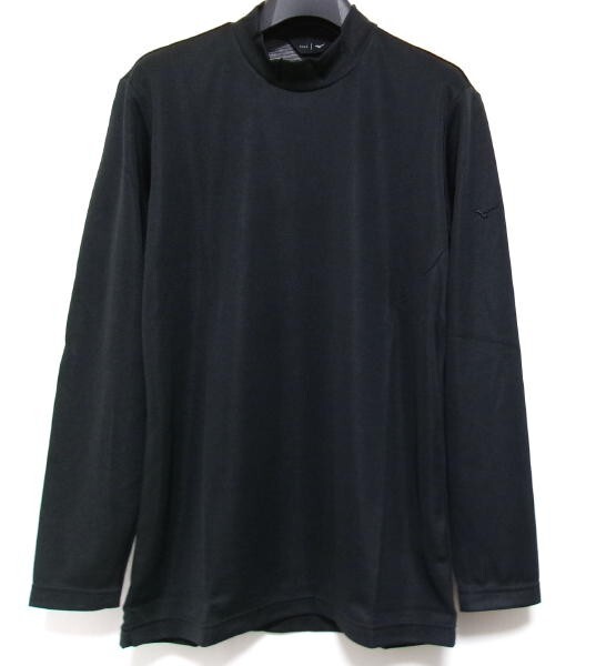新品★MIZNO GOLF ミズノ ゴルフ★ブレスサーモ モックネックシャツ★吸湿発熱 Lサイズ ブラック拍卖