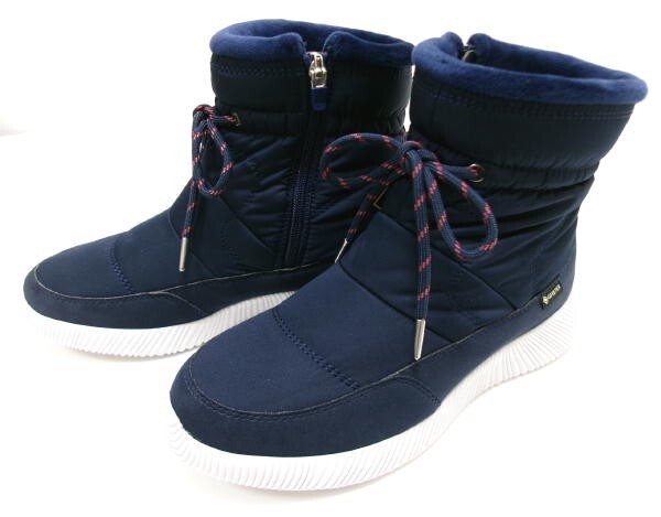 新品★madras Walk★マドラスウォーク★GORE-TEX ゴアテックス ショートブーツ★23cm ネイビー 防水 撥水拍卖