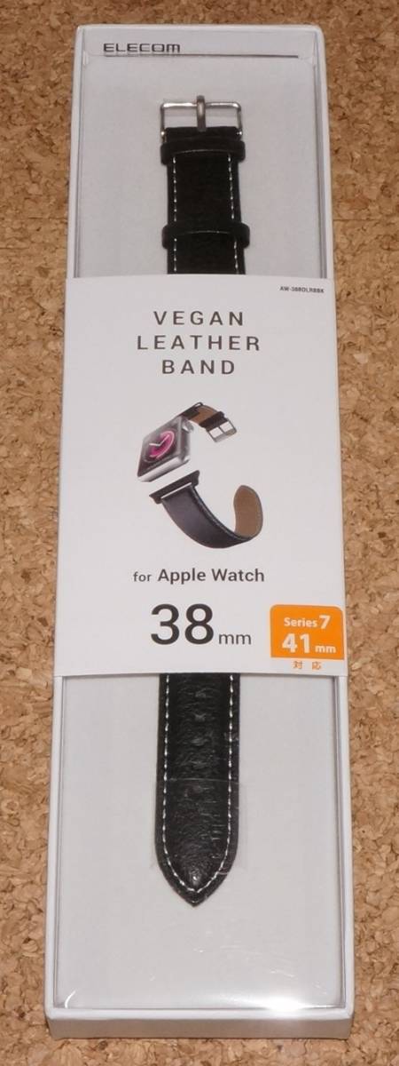 ★新品★ELECOM Apple Watch 40/38/41mm ヴィーガンレザーバンド ブラック拍卖