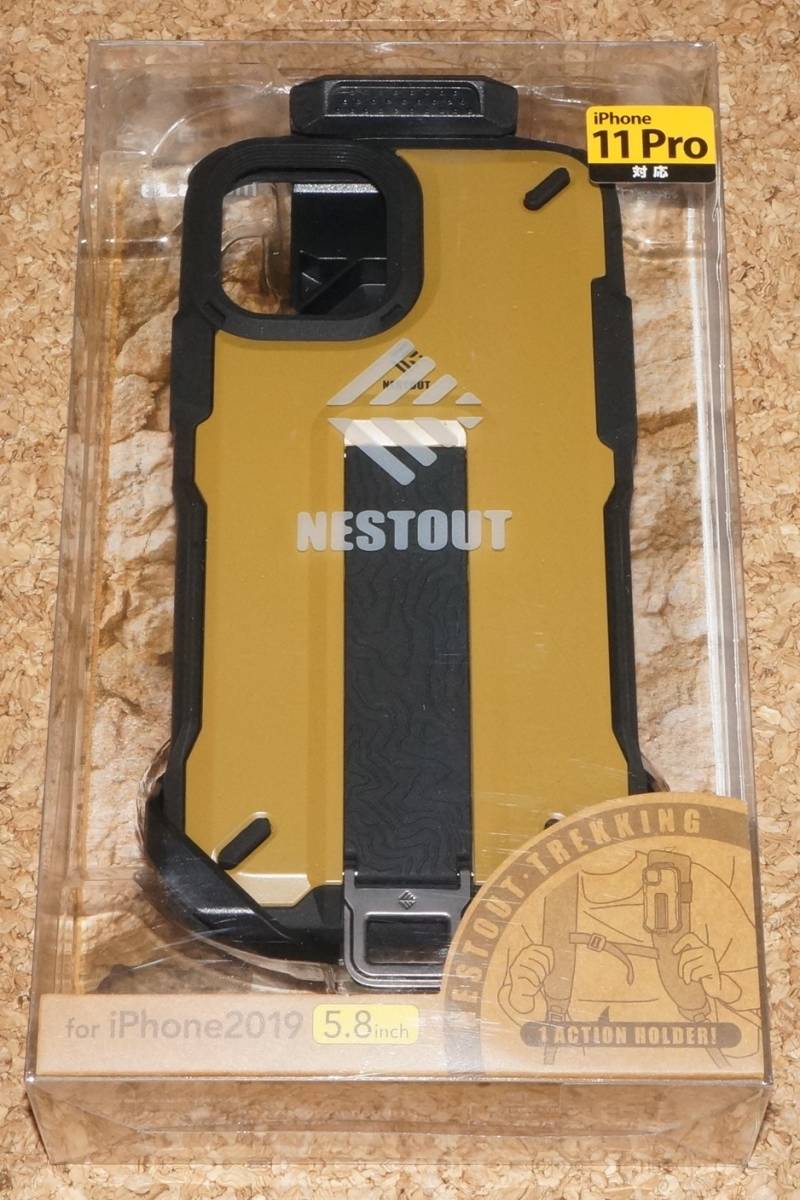 ☆新品☆ELECOM iPhone11 Pro NESTOUT トレッキングモデル コヨーテブラウン拍卖