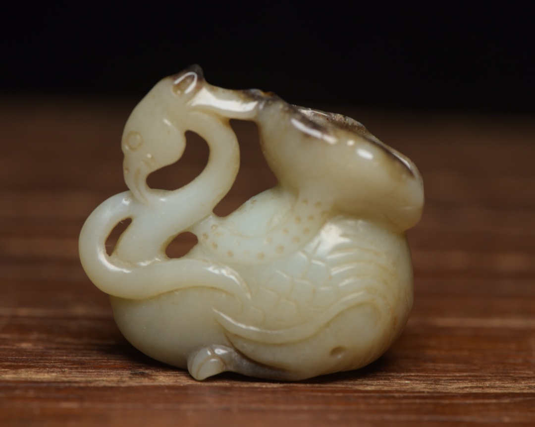A_YF1438【惠】人間国宝 和田玉 雕刻【和田玉ガチョウです】 中国古玩 中国骨董 伝世珍品 風水秘蔵 傳世家珍拍卖