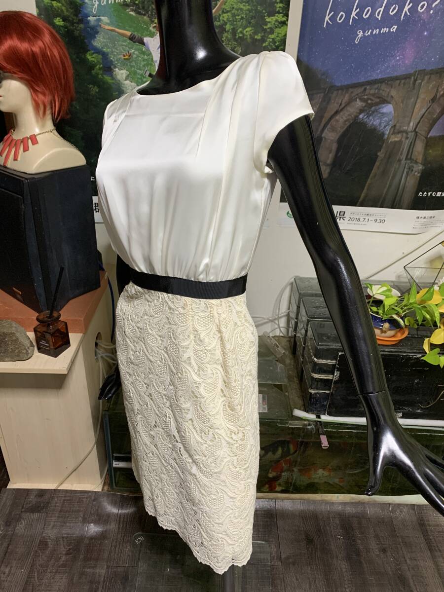 R / パーティー イベント フォーマル 御用達 INED 光沢 つるつる 清楚 ワンピ拍卖