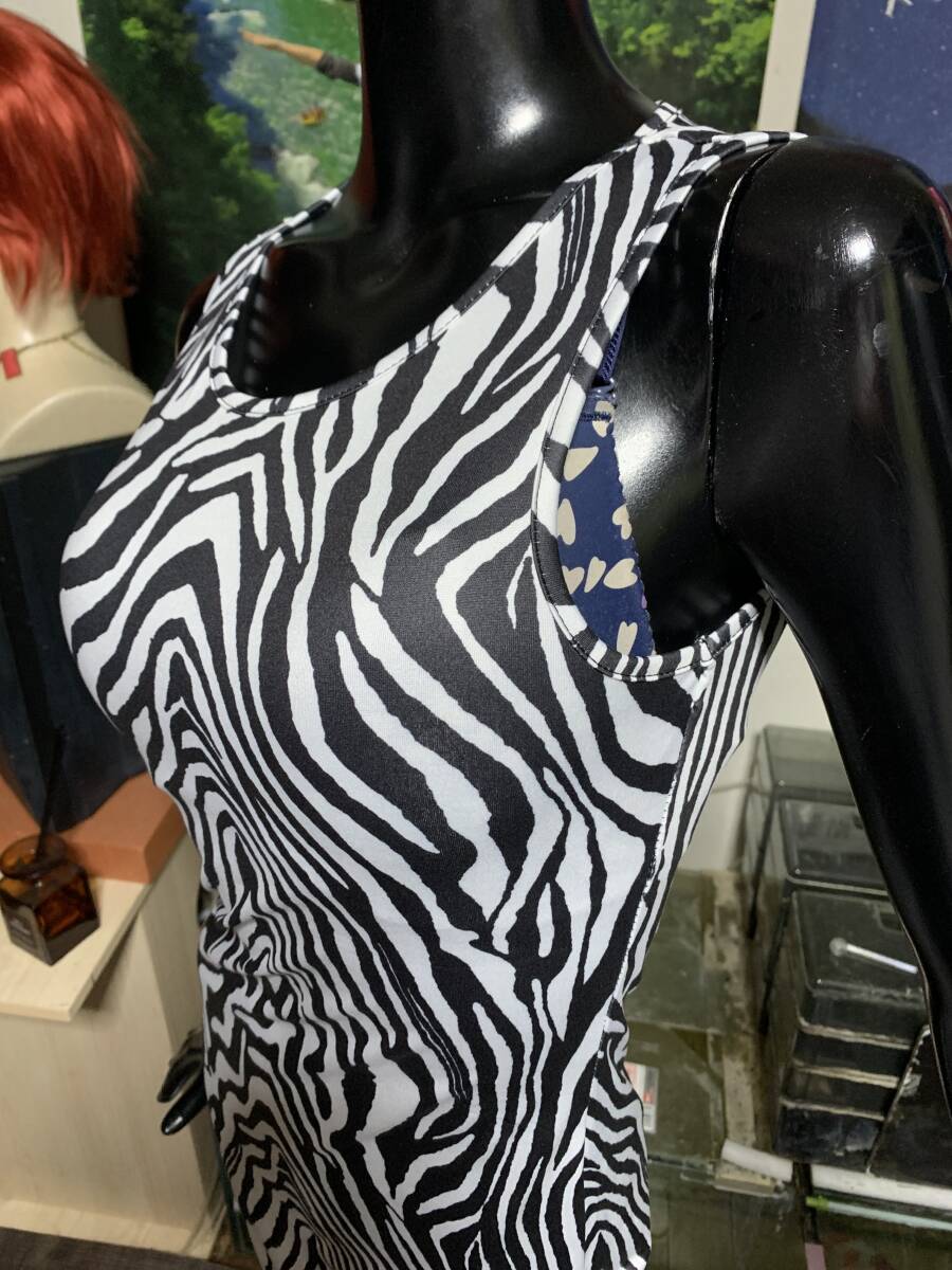 G / 新品 ストレッチ ゼブラ柄 ボディコン ワンピ拍卖