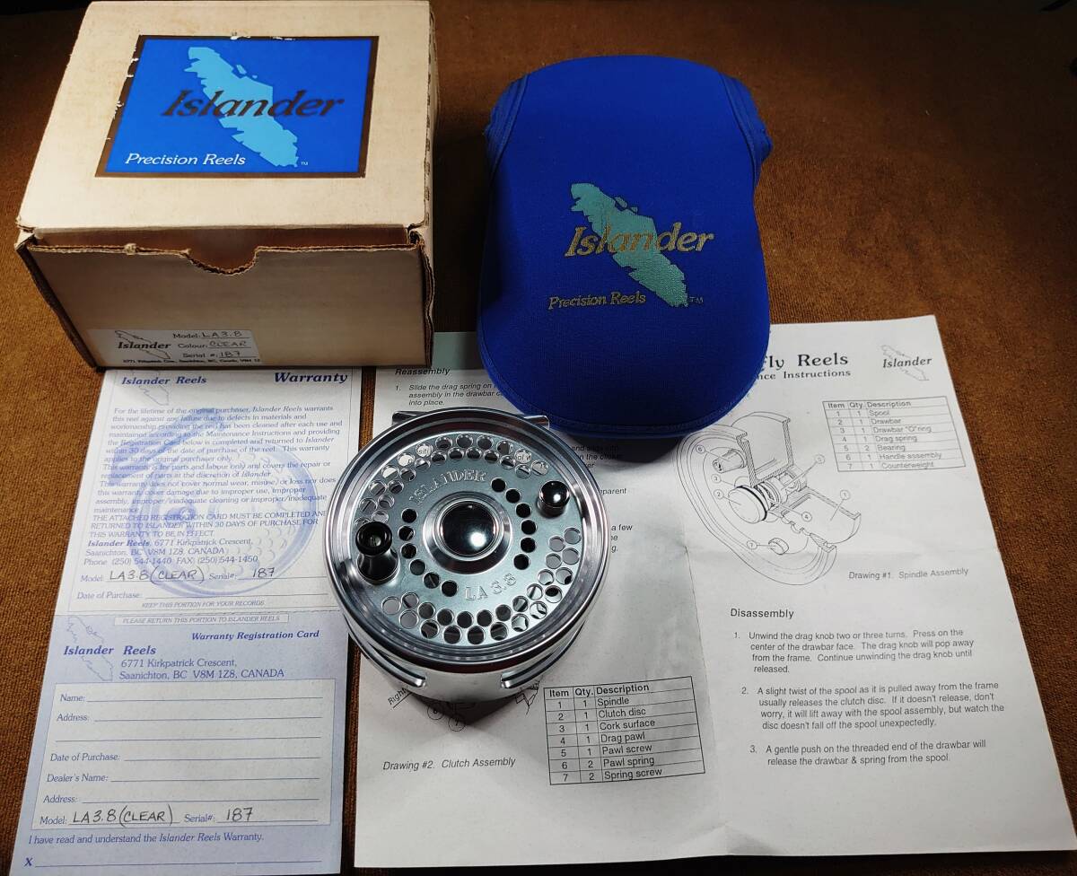 Islander LA3.8 Clear アイランダー フライ リール(中古美品)拍卖