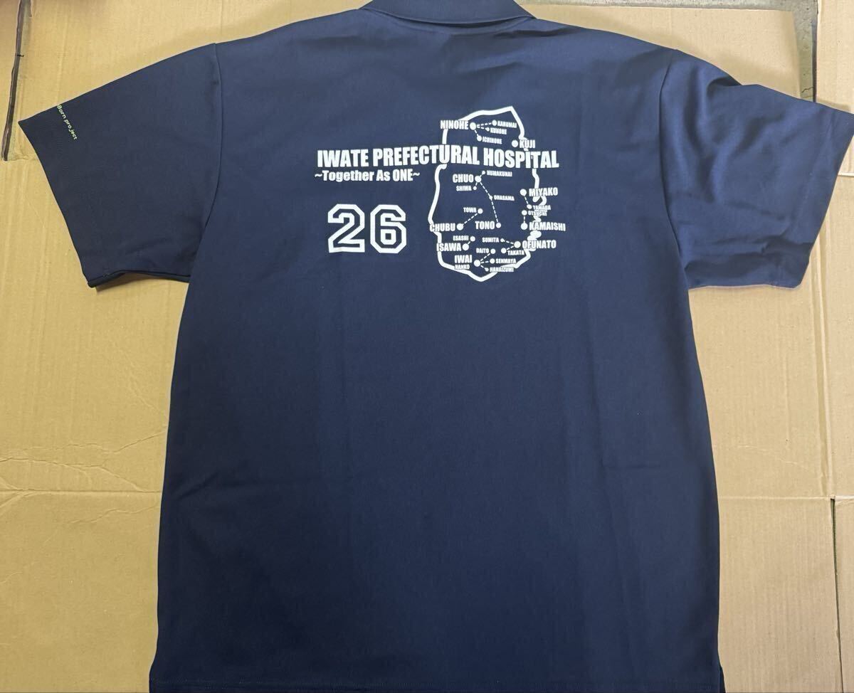 岩手県 復興支援 若草ポロシャツ カラー ネイビー LLサイズ①拍卖