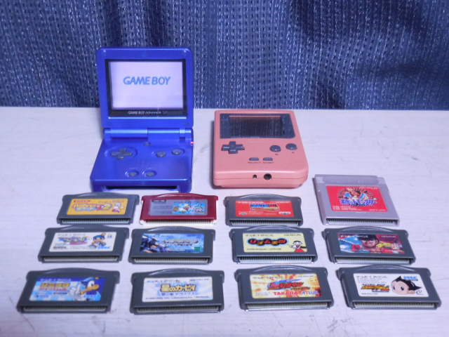 任天堂 ゲームボーイアドバンス SP アズライトブルー ソフトカセット まとめ 11本 ゲームボーイポケット本体 MGB-001 ポケットモンスター拍卖