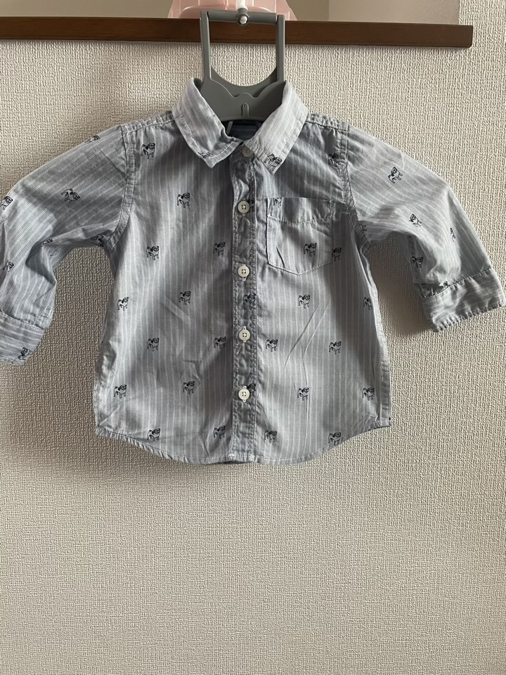baby Gap シャツ(ブルドッグ刺繍)12-18M拍卖
