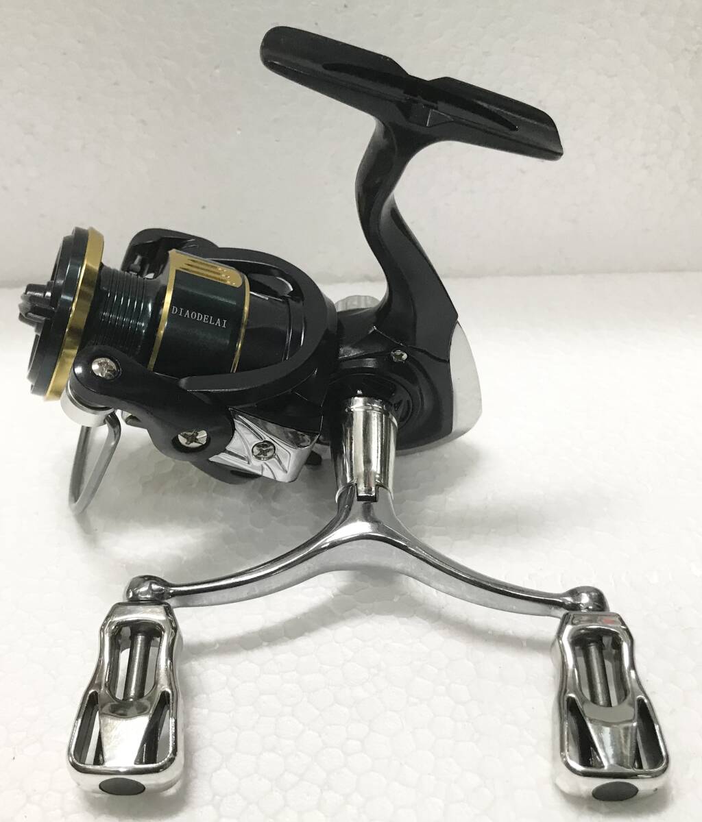 DIAODELAIスピニングリールOT3000☆送料無料☆新品未使用☆ダークグリーンメタ☆左右ハンドル変更可☆デュアルハンドル☆アルミスプール☆拍卖