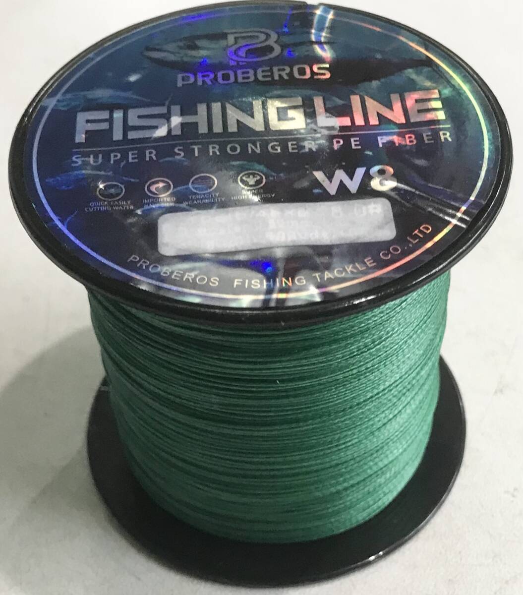 PEライン100メートル☆8号☆0.5㎜☆106ポンド☆グリーン☆送料無料☆新品未使用☆PROBEROS super strong PE fiber W8☆雷魚☆海の大物☆拍卖
