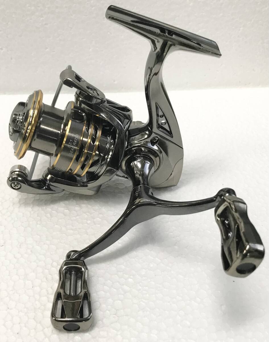 HAUT TONスピニングリールCOPPER DORAGON3000☆送料無料☆新品未使用☆クロームガンメタル☆デュアルハンドル左右変更可能☆質感良し☆243g拍卖