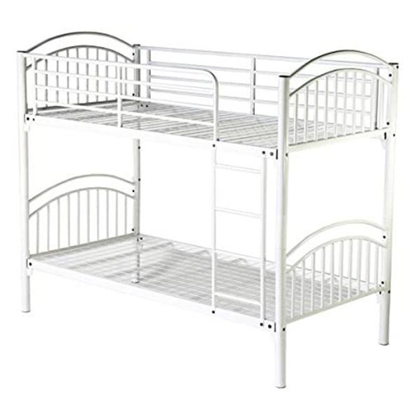 送料無料 新品 パイプ二段ベッド パイプ2段ベッド 二段ベッド 2段ベッド パイプベッド シングルベッド スチールベッド ホワイト拍卖