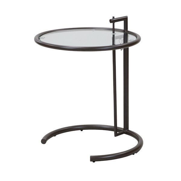 送料無料 アイリーンテーブル アイリーングレイ サイドテーブル 約W51×約D51×約H63~95cm 高さ調節 デザイン家具 おしゃれ ブラウン拍卖