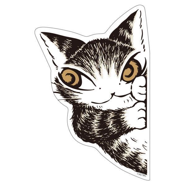 【新品/即購入可/送料230円】 インサイドステッカー ひょっこり 941983 わちふぃーるど 猫のダヤン 車 かわいい おしゃれ デカール拍卖
