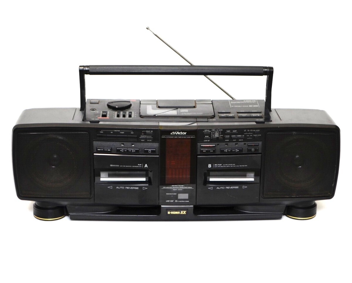 【入手困難/極美品】Victor ビクター RC-X90 G-HORN CDラジカセ カセット CD PORTABLE SYSTEM CDポータブルシステム RC-X80 の兄弟機拍卖